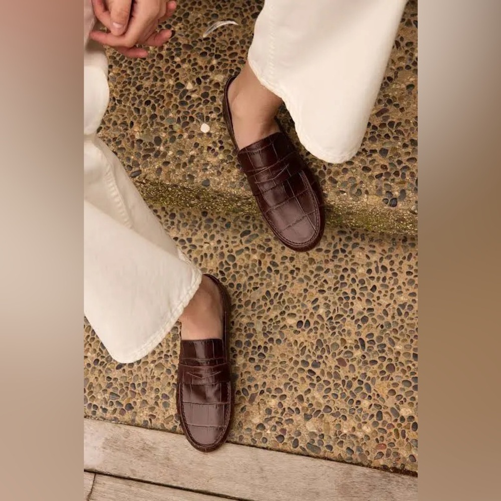 Jamie Haller “The Loafer” in Croc Brown, Size 39